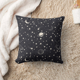 Sterne und Planeten Muster Kissen