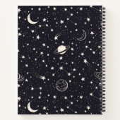 Sterne und Planeten Muster Notizblock (Rückseite)
