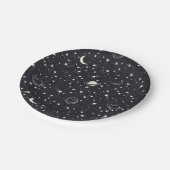 Sterne und Planeten Muster Pappteller (Schrägansicht)