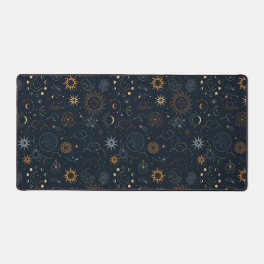 Sterne und Planeten Muster Schreibtischunterlage (Vorderseite)