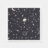 Sterne und Planeten Muster Serviette (Vorderseite)