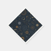 Sterne und Planeten Muster Serviette (Ecke)