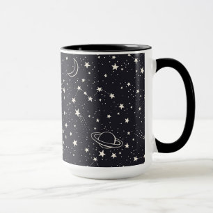 Sterne und Planeten Muster Tasse
