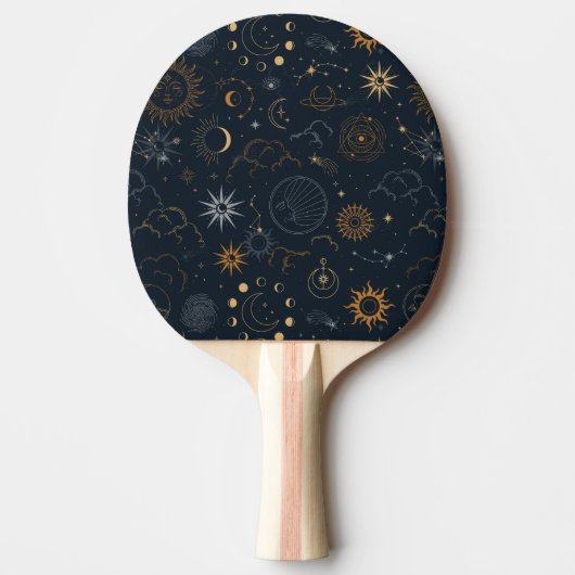 Sterne und Planeten Muster Tischtennis Schläger (Vorderseite)