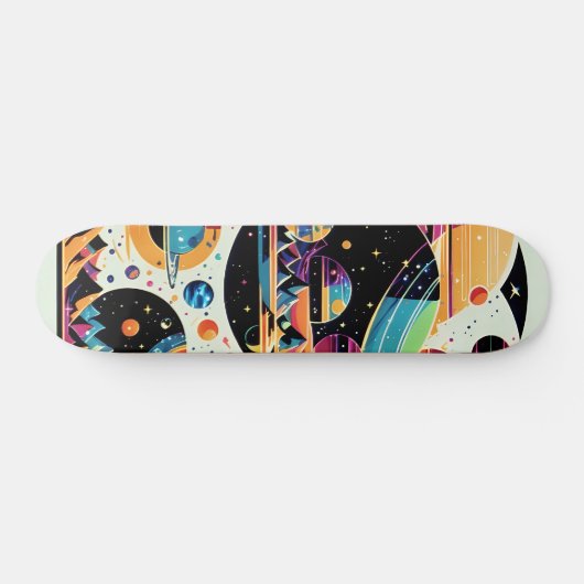 Sterne und Planeten Skateboard (Horizontal)