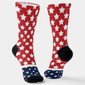 Sterne und Polka Dots Red White Blue Socken (Gewinkelt)