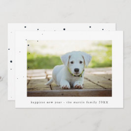 Sterne und Punkt-neues Jahr-Foto Feiertagskarte