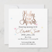 Sterne und Punkte für Ihre Einladung an die Prinze (Vorderseite)