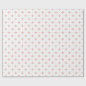 Sterne und Punkte in Rosa und Orange Geschenkpapier (Flach)