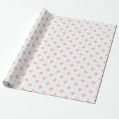 Sterne und Punkte in Rosa und Orange Geschenkpapier (Ungerollt)