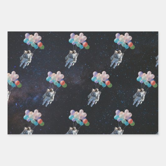 Sterne und Raumsonden Geschenkpapier Set (Vorderseite 2)