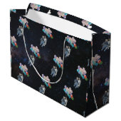 Sterne und Raumsonden Große Geschenktüte (Rückseite Schrägansicht)