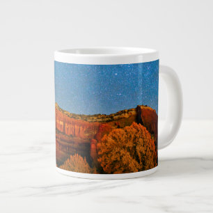Sterne und Roter Rock Jumbo-Tasse