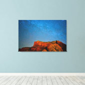 Sterne und Roter Rock Leinwanddruck (Insitu (Holzboden))