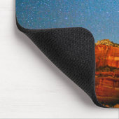 Sterne und roter Rock Mousepad (Ecke)