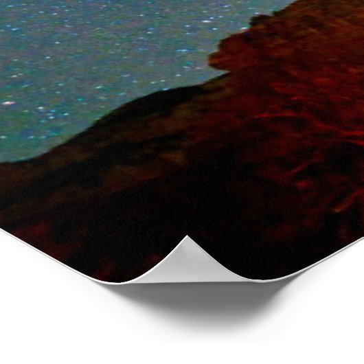 Sterne und Roter Rock Poster (Ecke)