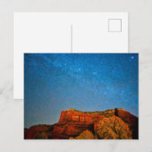 Sterne und Roter Rock Postkarte (Vorne/Hinten)