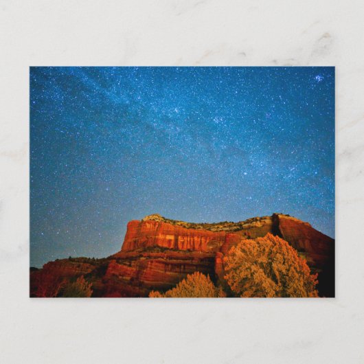 Sterne und Roter Rock Postkarte (Vorderseite)