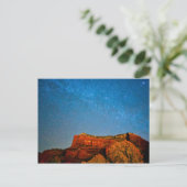 Sterne und Roter Rock Postkarte (Stehend Vorderseite)