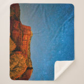 Sterne und roter Rock Sherpadecke (Vorderseite)