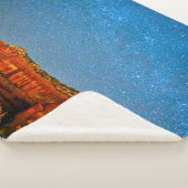 Sterne und roter Rock Sherpadecke (3/4)