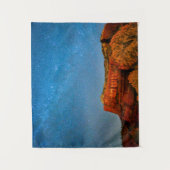 Sterne und roter Rock Wandteppich (Vorderseite)