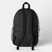 Sterne und Schädel Bedruckter Rucksack (Rückseite)
