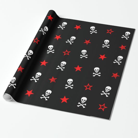| Sterne und Schädel | | Schleifpapier Geschenkpapier (Ungerollt)