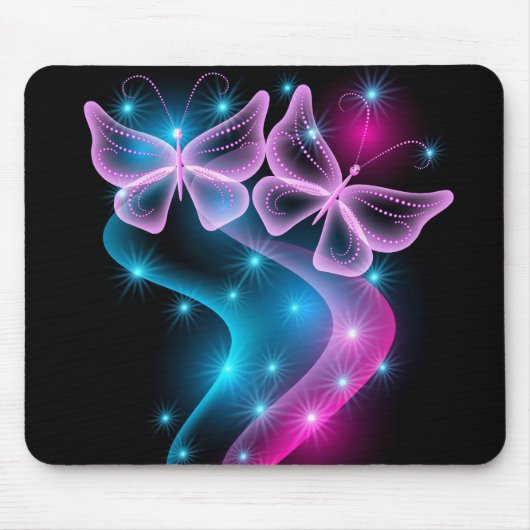 Sterne und Schmetterlinge Mousepad (Vorne)