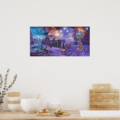 "Sterne und Schnee" Poster (Küche)