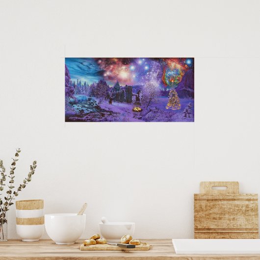 "Sterne und Schnee" Poster (Küche)
