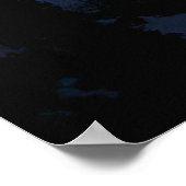 Sterne und schneebedeckte Berge Poster (Ecke)