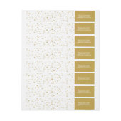 Sterne und Schneeflocken | Gold Holiday Label (Bogen)