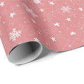 Sterne und Schneeflocken Weihnachtswrapping Paper Geschenkpapier (Rolleneckpunkt)