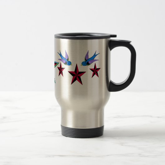 Sterne und Schwalben Tasse (Rechts)