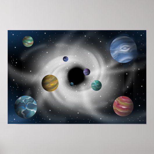 Sterne und Schwarze Löcher. Poster (Vorne)