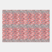 Sterne und Silberstreifen Glitzer Unabhängigkeitst Geschenkpapier Set (Vorderseite)