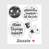 Sterne und Sternbilder machen die Dinge zu Redewen Aufkleber (Blatt)