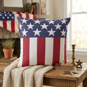 Sterne und Streifen amerikanische Flagge Kissen