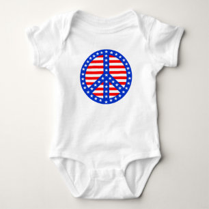 Sterne und Streifen Baby Strampler