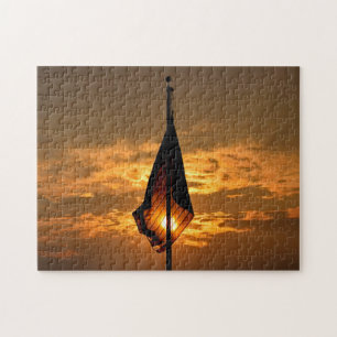 Sterne und Streifen bei Sonnenuntergang Puzzle