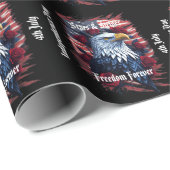 Sterne und Streifen Flag Freiheit für ewig Bald Ad Geschenkpapier (Rolleneckpunkt)