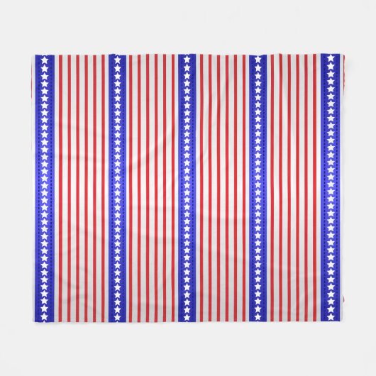 Sterne und Streifen Fleecedecke (Vorderseite (Horizontal))