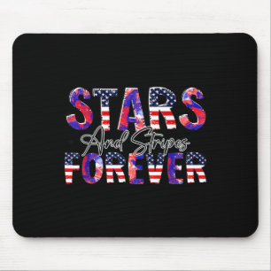 Sterne und Streifen für immer patriotisch tapfer Mousepad