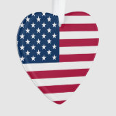 Sterne und Streifen Herz Ornament (Vorderseite)