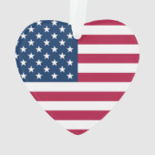 Sterne und Streifen Herz Ornament (Rückseite)
