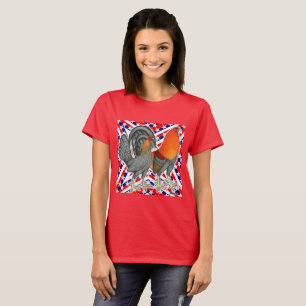 Sterne und Streifen Kampfhühner T-Shirt