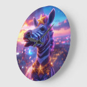 Sterne und Streifen mit ZEBRA ZANZIBAR Große Wanduhr (Winkel)