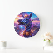 Sterne und Streifen mit ZEBRA ZANZIBAR Große Wanduhr (Zuhause)