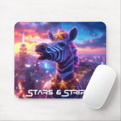 Sterne und Streifen mit ZEBRA ZANZIBAR Mousepad (Mit Mouse)
